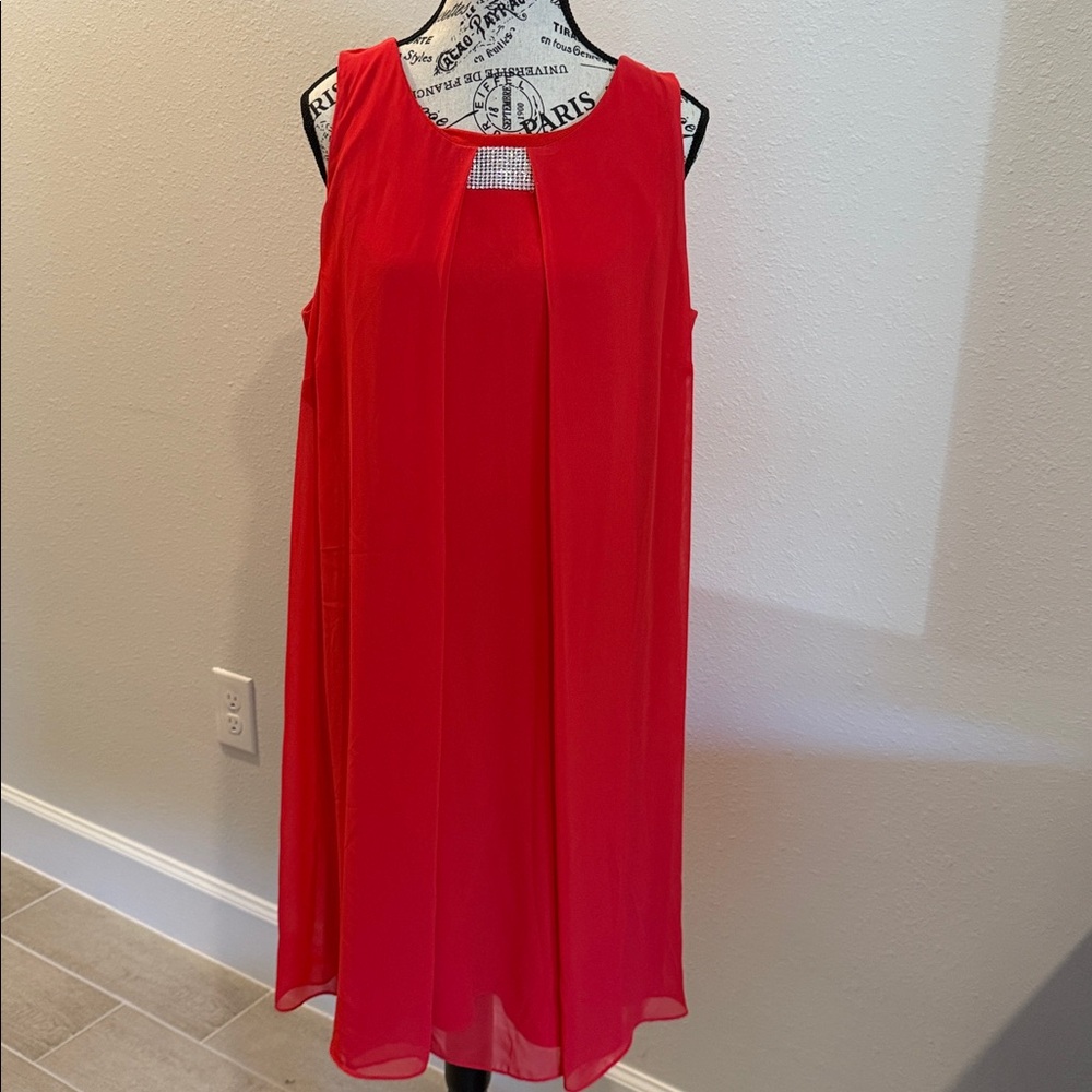Dress Barn Vibrant Red Sleeveless Mini Dress